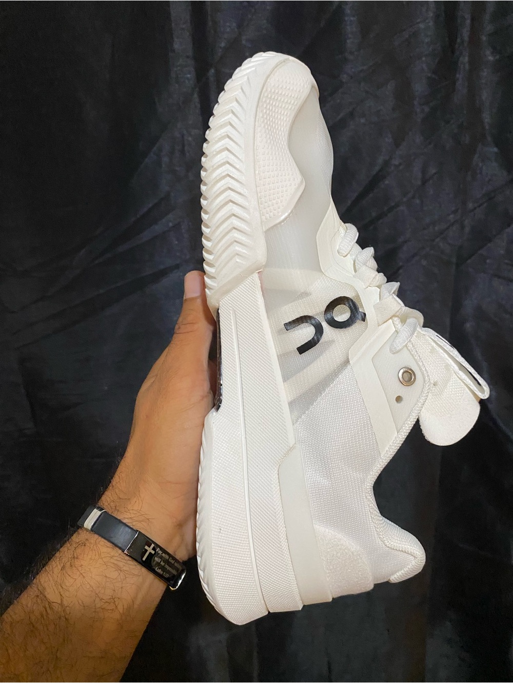 On Running Men’s White and Black Cloudnova Sneakers - Picture 7 of 10